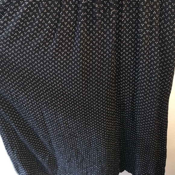 Black & White Print Summer Dress Ties at Waist Pockets A.N.A. Size XL - Picture 4 of 8